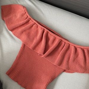 Off shoulder crop top